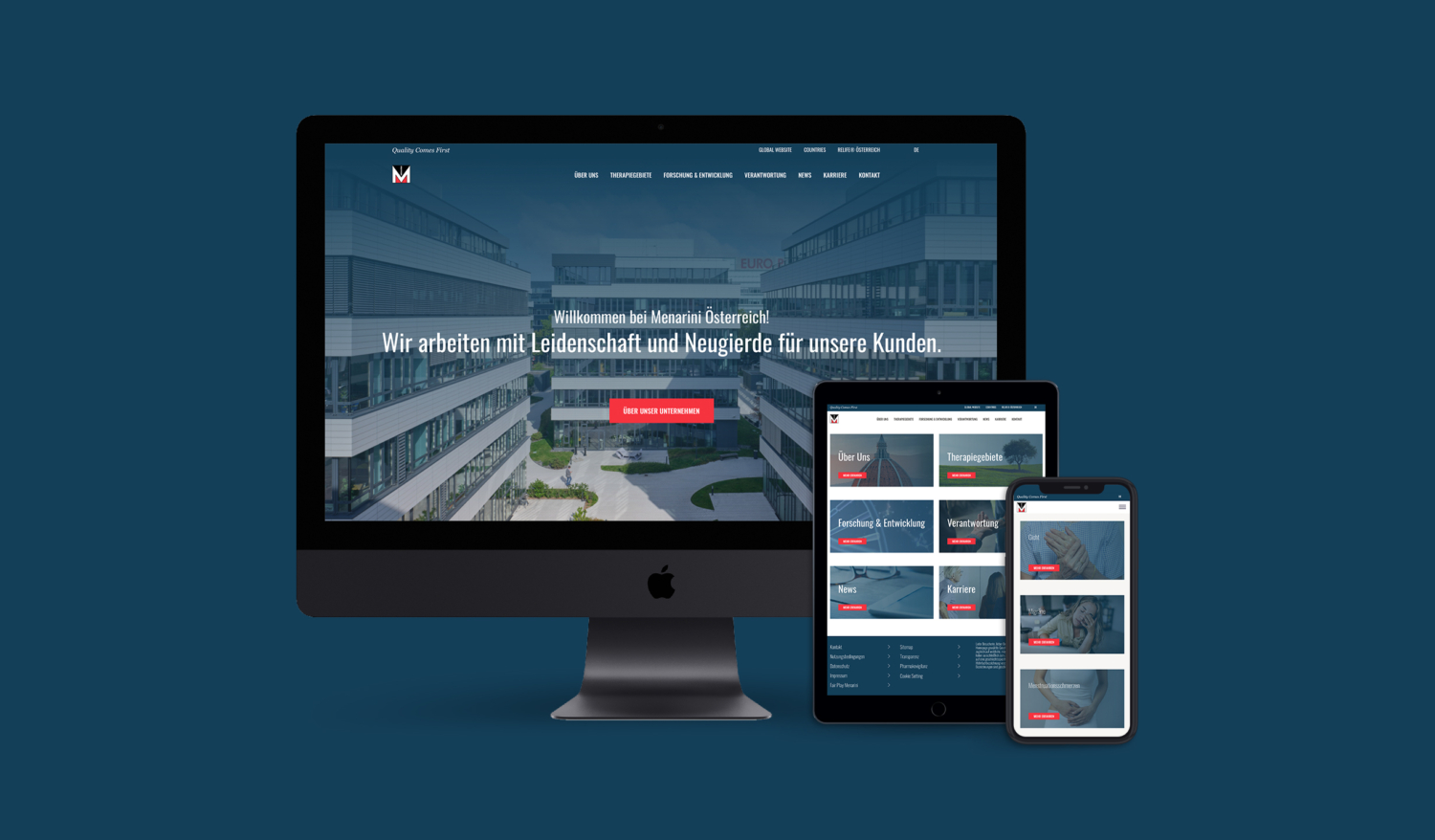 The Forge Webdesign für Menarini Pharma