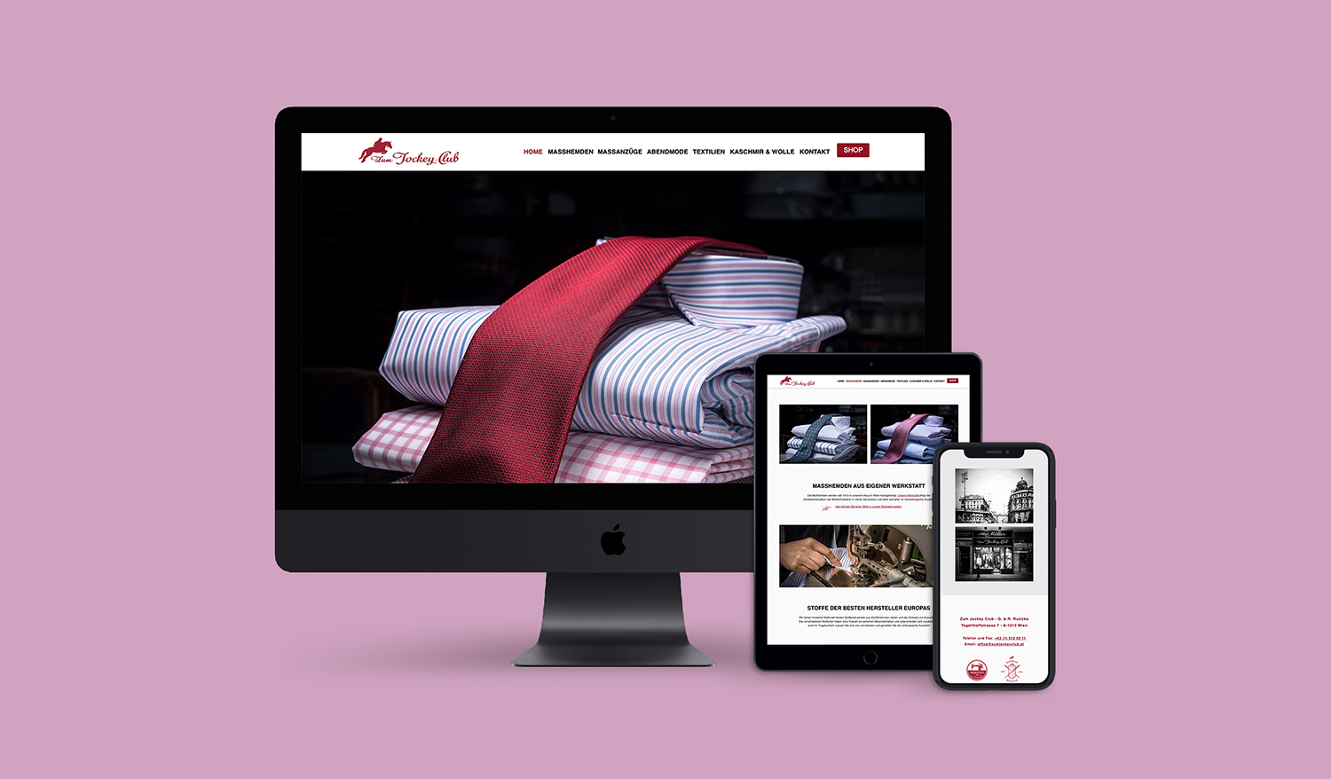 The Forge Webdesign für Zum Jockey Club